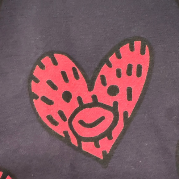 GAP Kids Matching Set - Navy and Pink Heart Print - Picture 3 of 4
